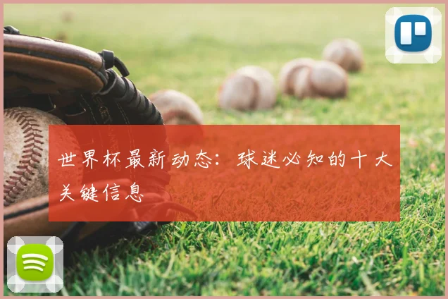 世界杯最新动态：球迷必知的十大关键信息